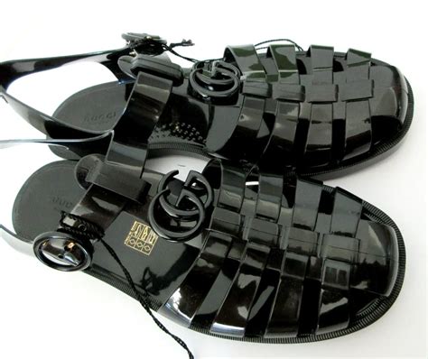 gucci jelly sandal|authentic gucci sandals.